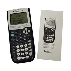 Texas Instruments TI-84 Plus Graphing Calculator Vtg w/ Manual Tested No Cover